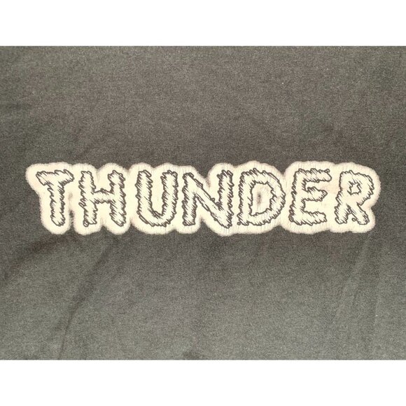 Jerzees 90s Vintage Thunder Black T-Shirt Size XL - Picture 4 of 4